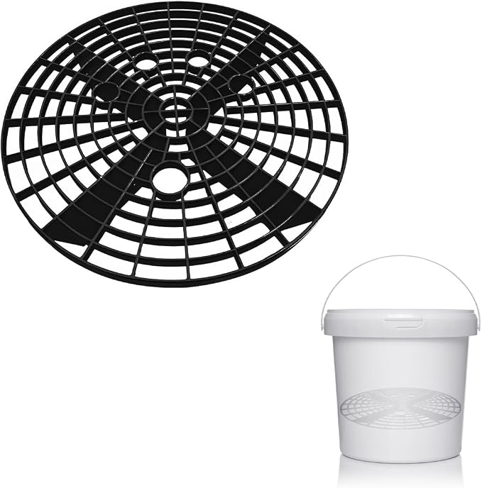 Car Wash Bucket Inserts, Auto Detail Dirt Gaurd Bucket Filter Helps Remove Dirt Debris, Dirt Guard Insert Wash Filter Fits 12 Inch Diameter Bucket or 3-5 Gallon Bucket (Black)