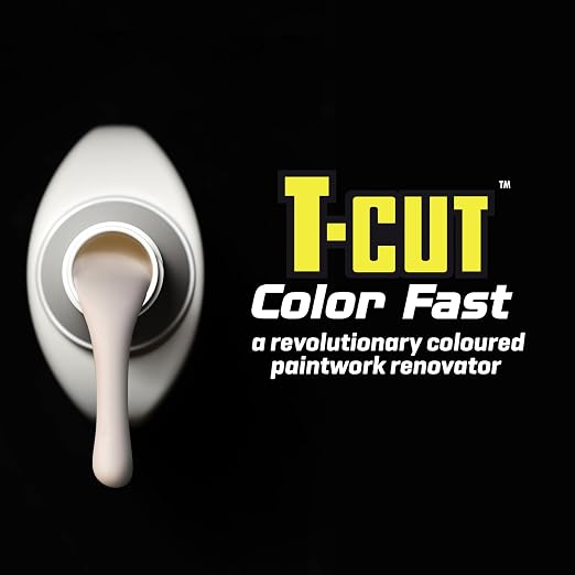 T-Cut Color Fast 3-in-1 Paint Restorer, White - Scratch Remover, Ceramic Car Wax & Color Enhancer - Removes Swirls & Oxidation, 17 oz