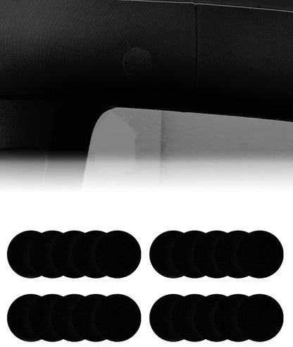Black Car Roof Repair Patches - Self-Adhesive Patches for Repairing Holes in Car Roofs. Easy to Apply, No Residue, and Won't Peel Off (Diameter 1.18", 20 Pcs)