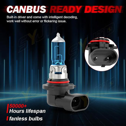 Upgraded Halogen Headlight Bulbs For Chevy Colorado 2013 2014 2015 2016 2017 2018 2019 2020 2021 2022 2023 2024, High Low Beam Headlamp Lights, 6000K White, 300% Brightness, Plug n Play, 4-PCS