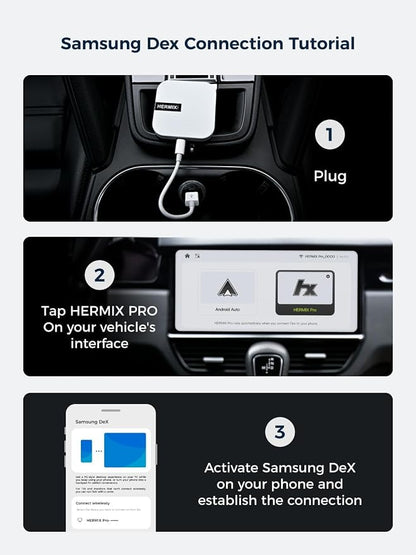 Android Auto Wireless Adapter Compatible with Samsung DeX,Wireless Android Auto Adapter Support YouTube, Netflix,Car Streaming Device,DeX Station, Desktop Experience for Car