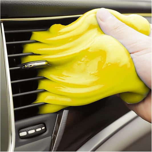 Moly Magnolia Cleaning Gel for Car, Universal Detailing Putty Gel Detail Tools Car Interior Cleaner, Removal Putty Cleaning Keyboard Cleaner for Car Vents, PC, Laptops, Cameras (Yellow)