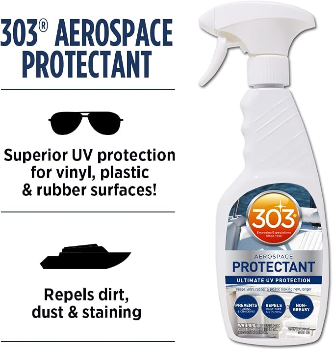 303 Marine Aerospace Protectant – UV Protection – Repels Dust, Dirt, & Staining – Smooth Matte Finish – Restores Like-New Appearance – 16 Fl Oz (Pack of 6) (30340-6PK)
