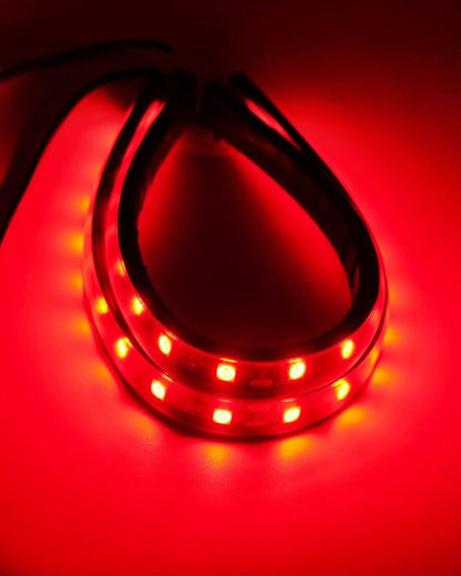 Keiurot 12V Led Light Strip 32CM Waterproof LEDs Light Strips for Cars Motorcycles Golf Cart Interior & Exterior Marine Boat Red Led Strip Lights 5050 18SMD,Pack of 4