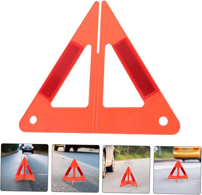 Amosfun 5pcs Emergency Roadside Car Safety Accessory Foldable Warning Triangle