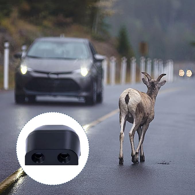Xiaokeis 6 Pack Deer Whistles for Car, ABS Self-Adhesive Automotive Deer Warning Whistle Device, Deers Alarm Road Safety Horn Device Animal Alert Whistle for Vehicles, Motorcycles(Color:Black)