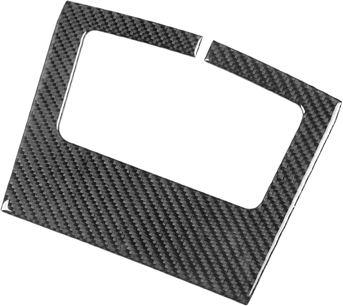 Premium Carbon Fiber Compatible with Ford Edge 2011-2014 2012 2013 SEL/Limited/SE/Sport Accessories Car Rear Row Storage Box Air Vent Frame Cover Interior Trim Sticker Decal Black 2PCS