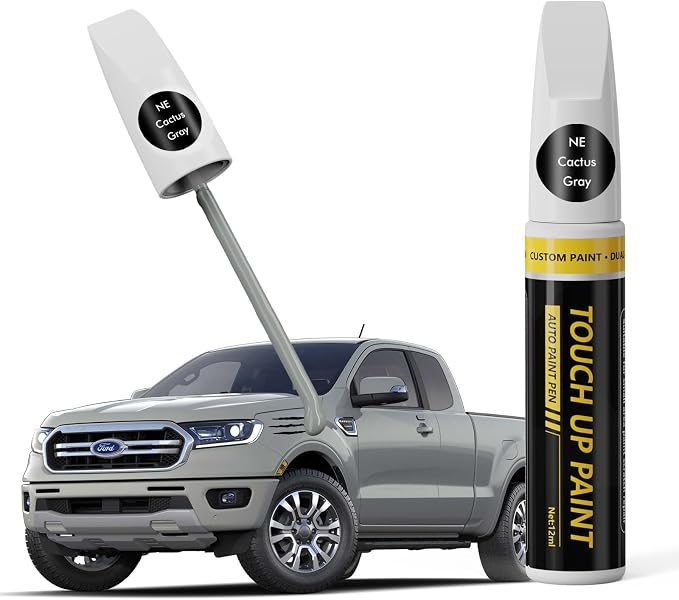 (Cactus Gray (NE) Car Touch Up Paint for ford, Car Paint Scratch Repair Kit, 2 in 1 Premium Scratch Remover Pen with Exact Color-Matched