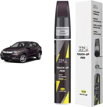 XNA Midnight Amethyst Metallic(YR-642M) for Honda Touch Up Paint, Car Scratch Remover for Nicks and Chips Repair, 2-In-1 Quick & Easy Fix Car Scratch Repair Kit with Exact Color-Matched