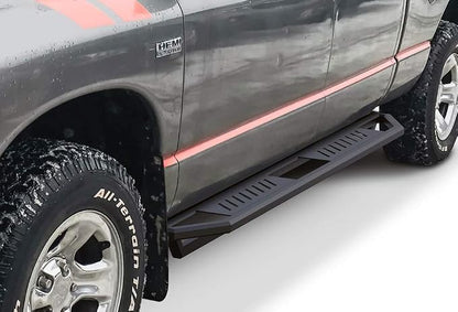 APS 6.5in Side Armor Stainless Steel Running Boards Compatible with Dodge Ram 1500 2002-2008 Quad Cab & 2500 3500 03-09 (Exclude Daytona Rumble Bee and SRT-10 Models) (Nerf Bars Side Steps)