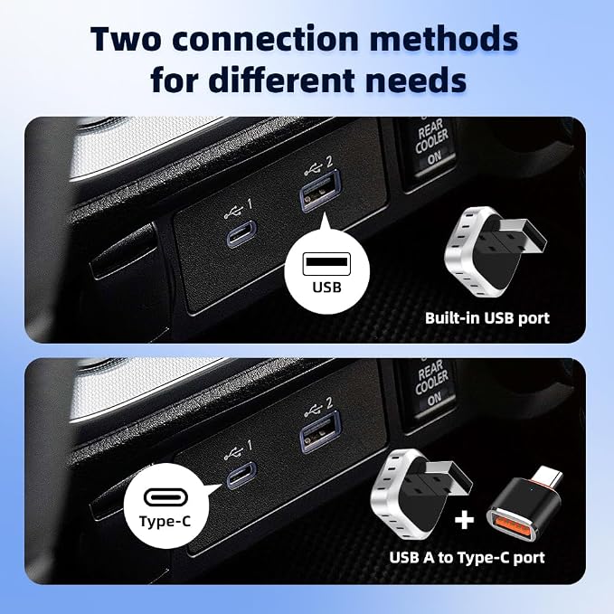 2025 Wireless CarPlay and Android Auto Adapter Converts Wired to Wireless Fast BT5.2 Chipset Compact Dongle for Cars with Factory Wired CarPlay Compatible with Ford Chevy Jeep Toyota Honda