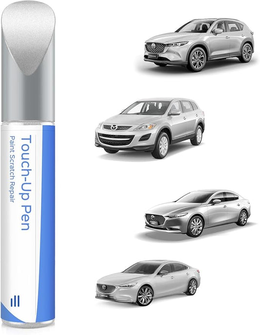 45P Sonic Silver Metallic Touch Up Paint Compatible with Mazda Exact Match Chips and Nicks Touch Up