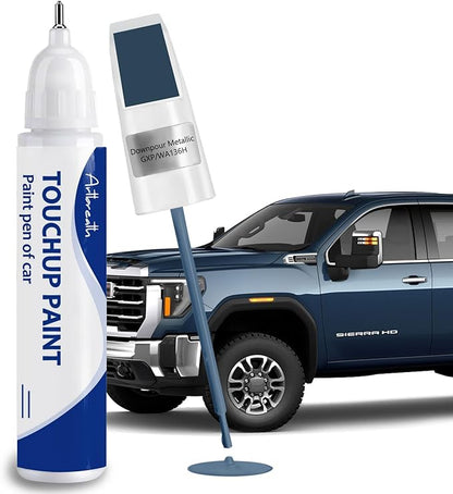 Downpour Metallic(GXP/WA136H) Touch Up Paint for GMC-Exact Match–Chips and Nicks Car Paint Scratch Repair Kit Automotive Paint Pen for Sierra 1500/2500 HD/Acadia/Canyon/Savana/Terrain