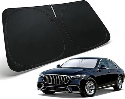 Windshield Sun Shade for 2015-2025 Mercedes-Benz S-Class Accessories, Car Front Window Sun Visor Protector & Heat Shield | 240T Sunshade Protection Blocks UV Rays Keep Your Car Cooler