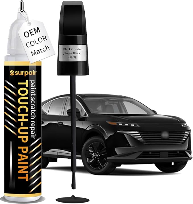 Black Obsidian/Super Black KH3 Touch up Paint for Nissan OEM Color Match Car Scratch Repair Kit for Nicks & Chips Scratches Quick & Easy Paint Fix 2-In-1 Car Scratch Remover Pen