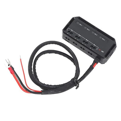 Motor Vehicle Safety Box 12V with Relay, 4 Specialist Safety Holder with LED Display, Universal for Car Motorcycle Truck RV Marine