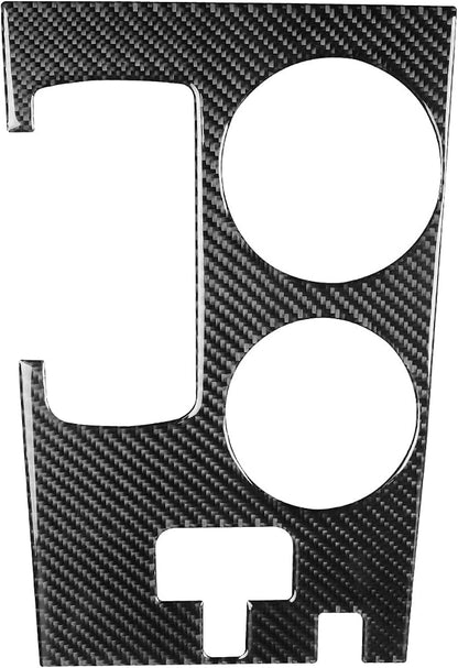 Premium Carbon Fiber Compatible with Ford Edge 2011-2014 2012 2013 SEL/Limited/SE/Sport Accessories Car Center Console Water Cup Holder Panel Cover Interior Trim Sticker Decal Black 1PC