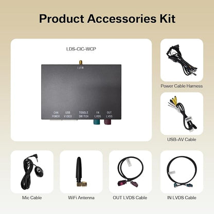 Linux CarPlay Retrofit Kit for BMW CIC System 1s 3s 5s 6s X1 X3 X5 X6 Z4,E60/E61/E81/E90/F07/F10/F11 2008-2012,E84/E71/F25/E70 2009-2013, Decoder Box, Support Android Auto, Mirrorlink, OEM Knobs & SWC