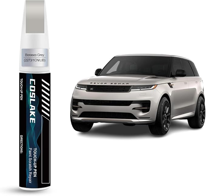 Car Touch Up Paint(Borasco Grey(2273/1CN/LIB)) for Landrover, Car Paint Scratch Repair Kit, Quick & Easy Solution to Repair, 2 in 1 Scratch Remover Pen with 2PCS Disposable Micro Applicators