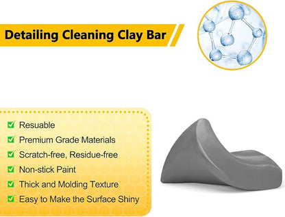 Fitosy Car Clay Bar 4 Pack 400g, Premium Grade No Scratch Magic Clays Bars Detailing Cleaner Kit Glass Deatil Cleaning with Washing and Adsorption Capacity for Auto SUV,RV,Truck
