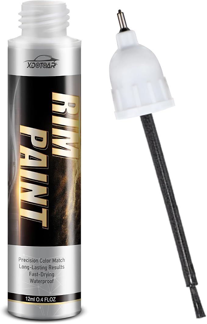 Dark Gun Gray Rim Touch Up Paint, Efficient Car Wheel Scratch Repair for Tesla Model Y 3 X S, Quick and Easy Remover Curb Rash, Color Accurate, Long lasting, Two in One, Resists Water, Uv Rays
