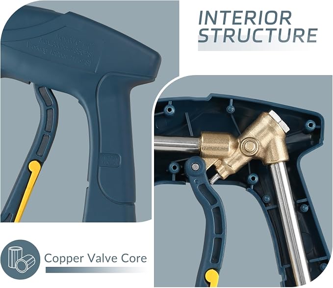 Sooprinse High Pressure Washer Gun 3000 PSI Max, Power Washer Short Gun, High Pressure Spray Gun with 1/4 Inch Quick Connector, M22-14