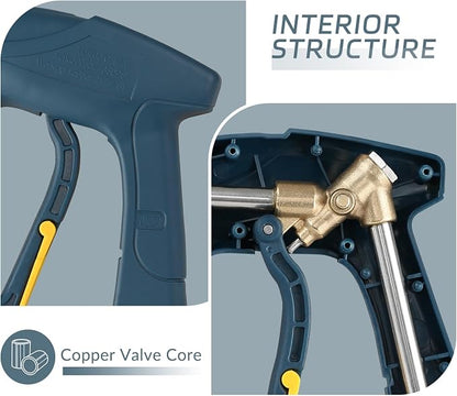 Sooprinse High Pressure Washer Gun 3000 PSI Max, Power Washer Short Gun, High Pressure Spray Gun with 1/4 Inch Quick Connector, M22-14