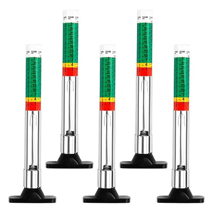 5 Pcs Tire Tread Depth Gauge in 1/32 Inch - Color Code Accurate Tread Depth Checker Measuring Tool with Pocket Clip for Car Trucks SUV Motorcycle Bike