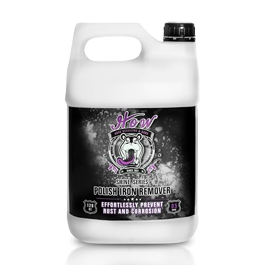 H.O.W Polish Iron Remover - Iron Out Remover Spray for Car Detailing | Remove Iron Particles in Car Paint, Motorcycle, RV & Boat | Use Before Clay Bar, Wax or Wash