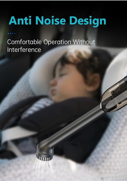 TEZILON Cordless Handheld Car Vacuum Cleaner 3-in-1 High Suction Portable Rechargeable Mini Vacuum, USB Charging, HEPA Filtration, 26Min Runtime, Lightweight for Car Interior Home Office Pet Hair