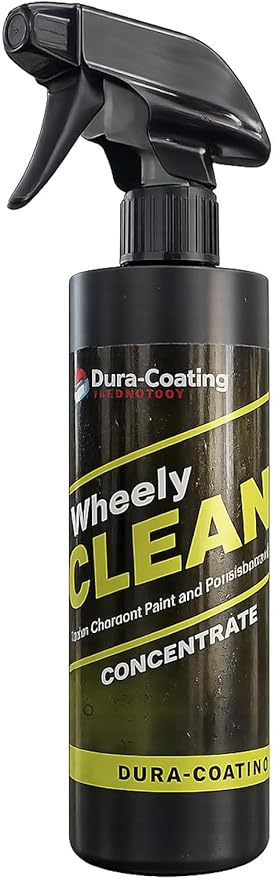 DURA-COATING TECHNOLOGY Wheely Clean Concentrate - Good for Chrome Wheel Cleaner, Clear-Coated, or Aluminum Wheel Cleaner - Professional Tire Shine & Rim Cleaner Spray - Car Care Solution - 1 oz