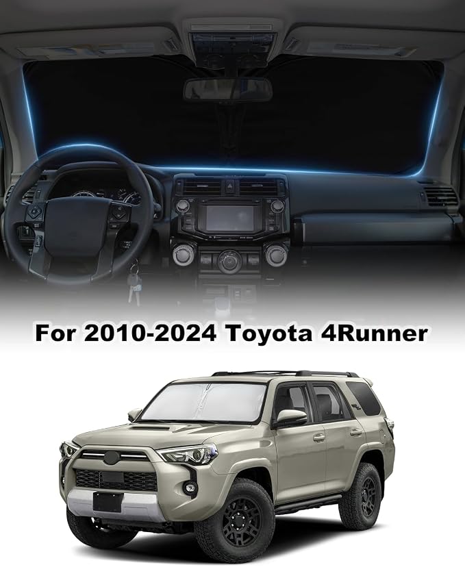 for Toyota 4Runner Sun Shade Sunshade Windshield - Front Windshield Shade Custom Fit 4Runner 2010-2024 Car Accessories