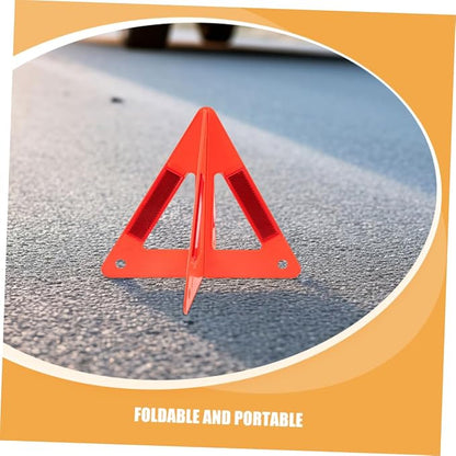 5pcs Reflective Triangle Warning Stand for Vehicles High Visibility Emergency Roadside Safety Rack Easy Installation for Car Models Breakdown Situations
