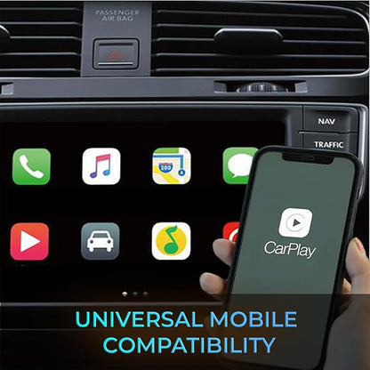 GekoGear Wireless CarPlay USB Adapter for Apple iPhone iOS 12+ Small Car Play Dongle for OEM Wired CarPlay Car Model 2016+ USB C to USB A Cable