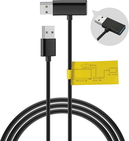 Flgocexs USB Splitter USB Power Data Adapter Y-Cable Black for Android Auto Wireless Carplay Adapter Cable carplay