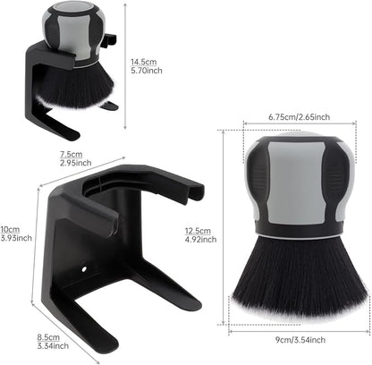 ChgImposs Detail Brushes Car Detailing, Tire Shine Brush, Automotive Interior Dusting Brush with Storage Rack, Covers Clean Large Area Inside or Outside Vehicles