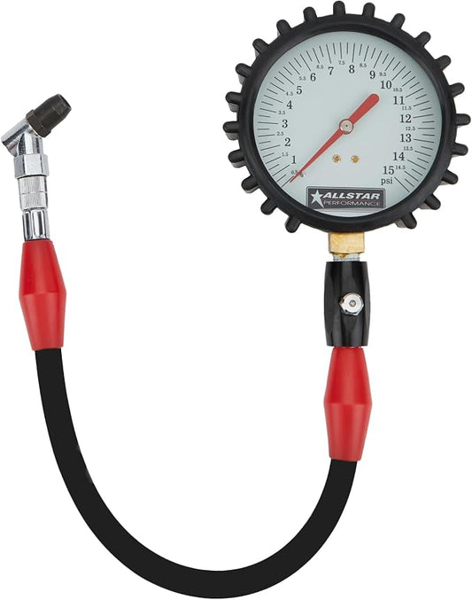 4" Tire Pressure Gauge, 0-15 PSI