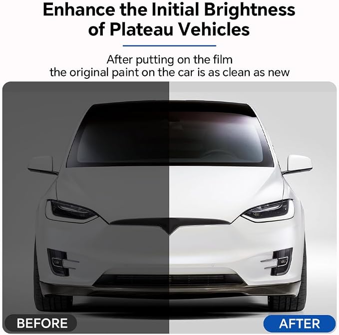 for Tesla Model X 2016-2021 TPU Clear 9Mil Pre-Cut Paint Protection Film Car Vinyl Wrap PPF Transparent Protective Anti-Scratch Self Healing Shield Guard Waterproof Car Wrap Film for Front