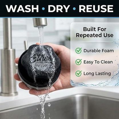 Tire Shine Applicator - Tire Shine Car Detailing Foam Sponge Tool - Tire Cleaner and Shine Tire Foam - Tire Shine Brush Car Cleaning Supplies (1 Pack)