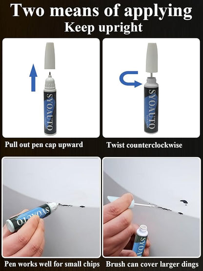 SYOAUTO Magnetic Gray 1G3 Touch Up Paint Fit for Toyota Auto Touch up Paint Scratch Repair Pen Brush and Tip 2 in 1 Magnetic Gray