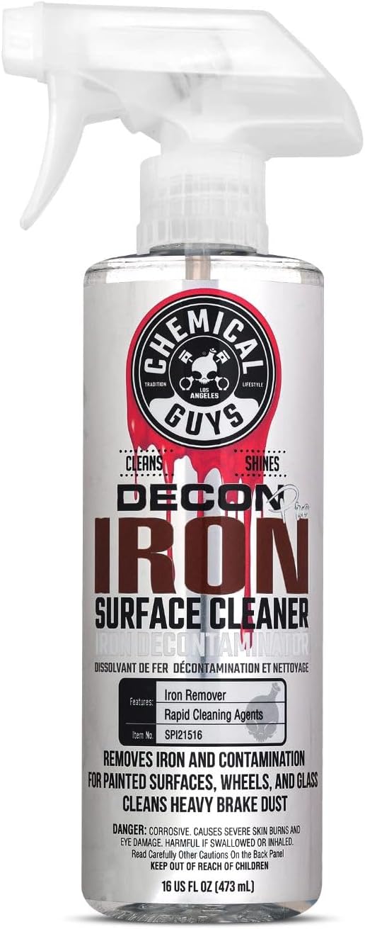 Chemical Guys Decon Pro Iron Remover and Wheel Cleaner – Professional Strength Fallout Remover, Brakes, Calipers, Exterior, Wheel and Tire Cleaner – Dissolves Brake Dust & Dirt, 16 oz