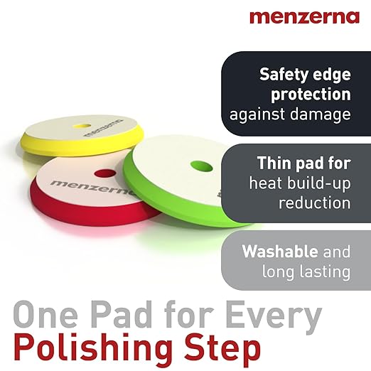 Menzerna Polishing Set 16oz – HCC1000, MCC2500 & SFP3800 | 3-Step System incl. 3 Matching 6-Inch Pads for Scratch Removal, Swirl Elimination & Mirror-Like Finish