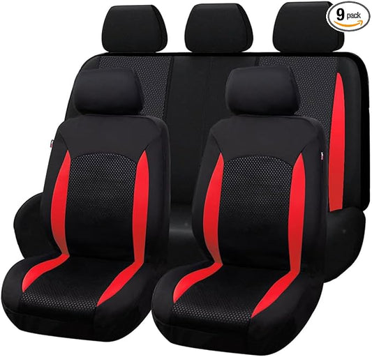 Flying Banner Car Seat Covers Front Seats Rear Bench Polyester car seat Protectors Easy installations Rear Bench Split Classic Man Lady Truck