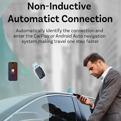 Wireless Android Auto Adapter for Volvo S60 V60 XC40 2017-2025,Fast Auto-Connect Android Auto Wireless Adapter,Plug and Play Mini Stable Adapter