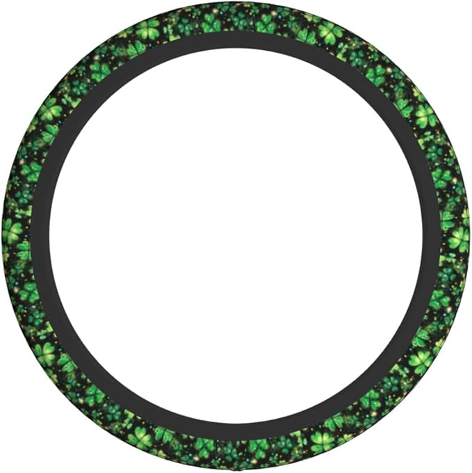 St. Patrick's Day Steering Wheel Covers Non Slip Neoprene Universal 15 Inch Steering Wheel Protector Car Cover for Men Women