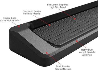 APS Running Boards 6 inches Matte Black Compatible with Ford Transit 2015-2026 Full Size Van 3-Door (Exclude 2022-2026 E-Transit) (Nerf Bars Side Steps Side Bars)