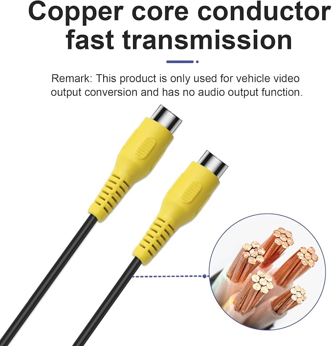USB to CVBS Video Output Adapter, Supports 2 CVBS outputs, Powered by 5V DC, Compatible only with Android car Audio Systems