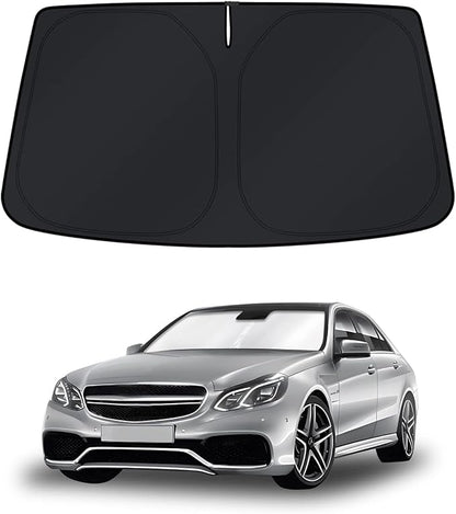 KUST Windshield Sun Shade for Mercedes-Benz C-Class 2008-2014 Accessories Window Shade Sun Visor Foldable Block UV Rays Keep Car Cooler