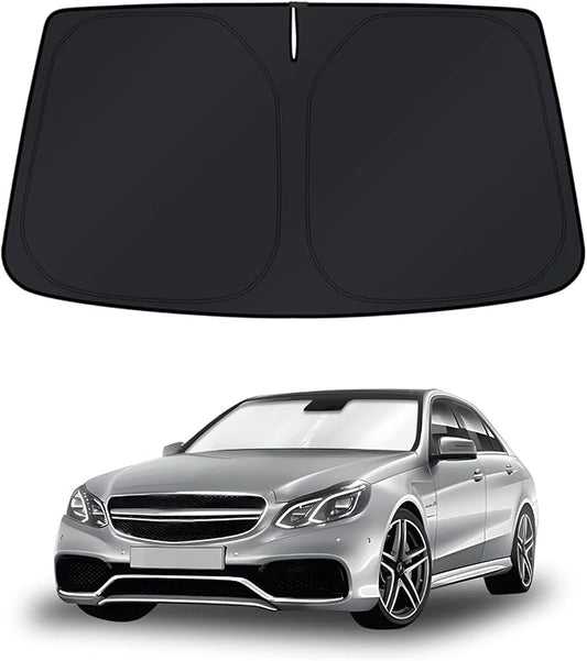 KUST Windshield Sun Shade for Mercedes-Benz C-Class 2008-2014 Accessories Window Shade Sun Visor Foldable Block UV Rays Keep Car Cooler