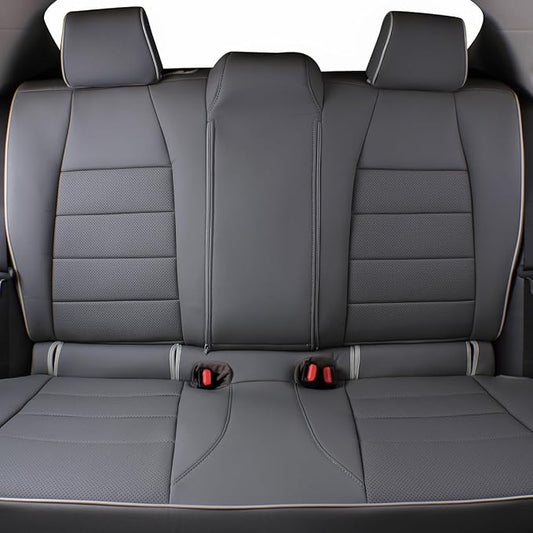 EKR Corolla Seat Covers Custom Fit for Toyota Corolla 2019 2020 2021 2022 2023 2024 2025 2026 Hatchback SE/XSE/Nightshade,Full Set Leather Car Seat Cover for SUV-Faux Leather(Gray)